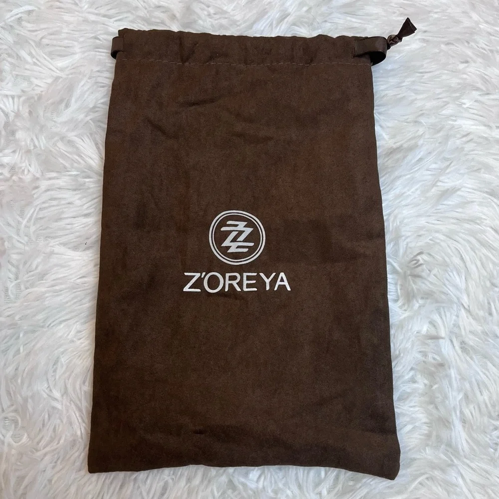 Z’OREYA Brown Drawstring Dust Bag Soft Makeup Brushes Small 7” x 10”